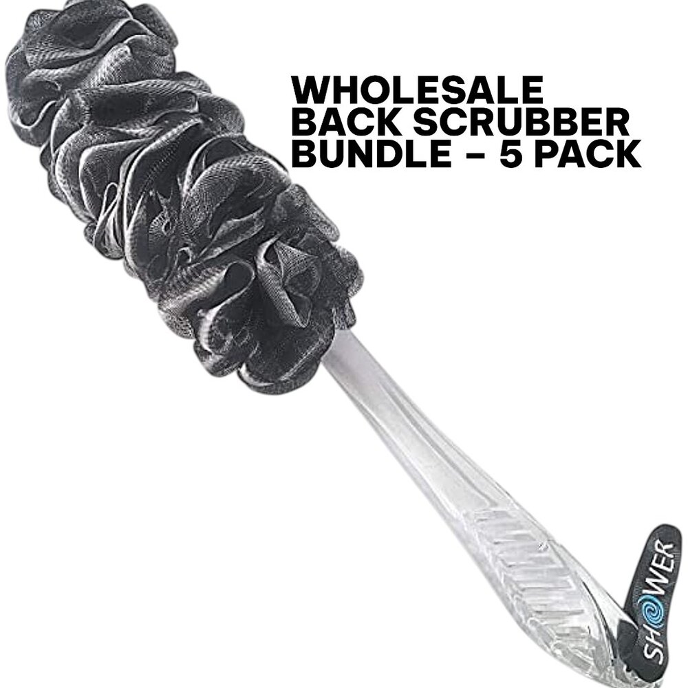 Wholesale Back Scrubber Charcoal Loofah Bundle (5 Boxes / 10 Scrubbers Total) XL